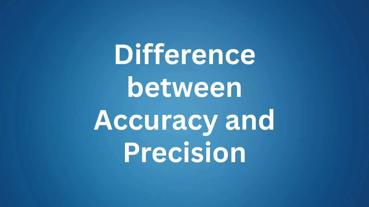 Accuracy and Precision