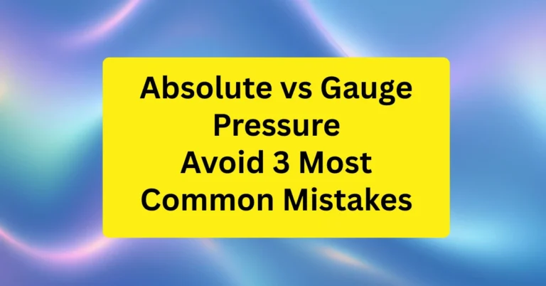 Absolute and Gauge Pressure