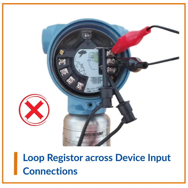 Incorrect HART Loop Resistor Installation