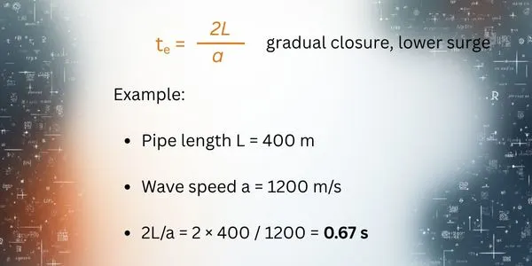 Water Hammer formula