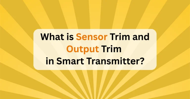 What is Sensor Trim and Output Trim