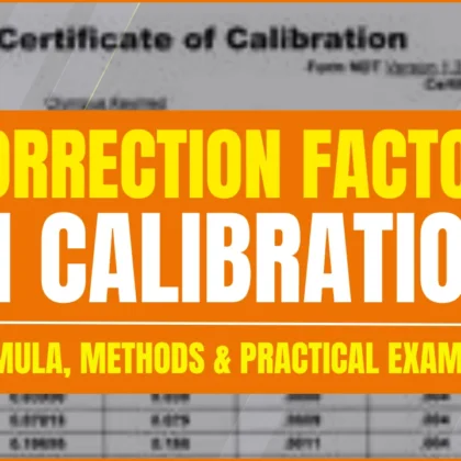 Correction Factor in Calibration