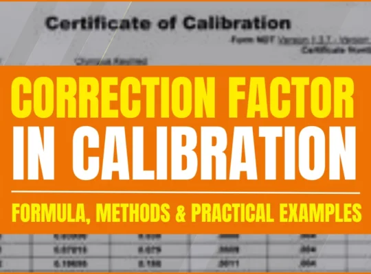 Correction Factor in Calibration