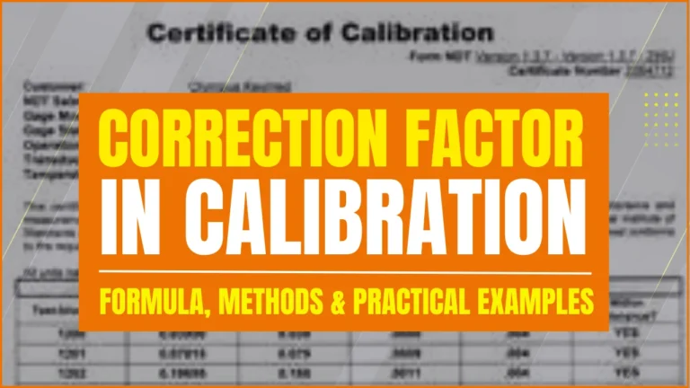 Correction Factor in Calibration