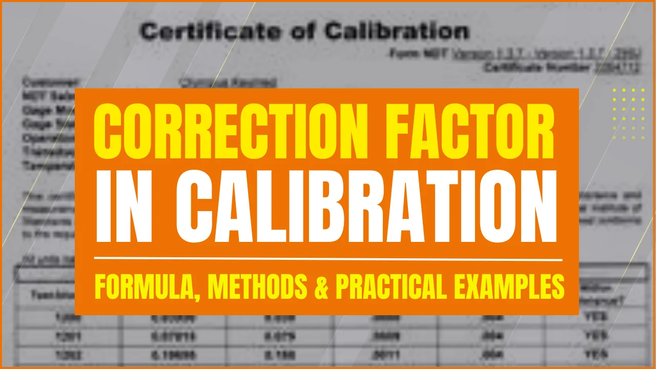 Correction Factor in Calibration