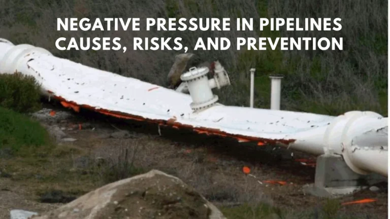 Negative Pressure in pipelines
