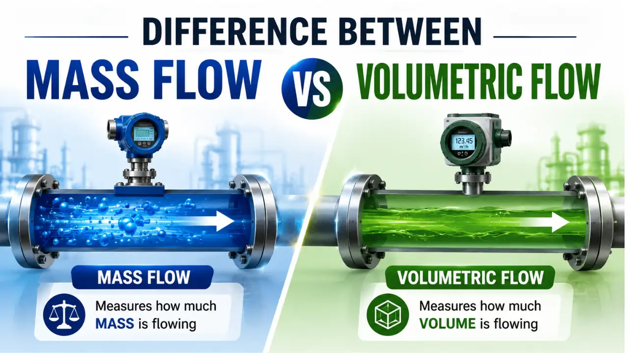 Difference Between Mass Flow and Volumetric Flow