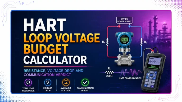 HART Loop Voltage Budget Calculator