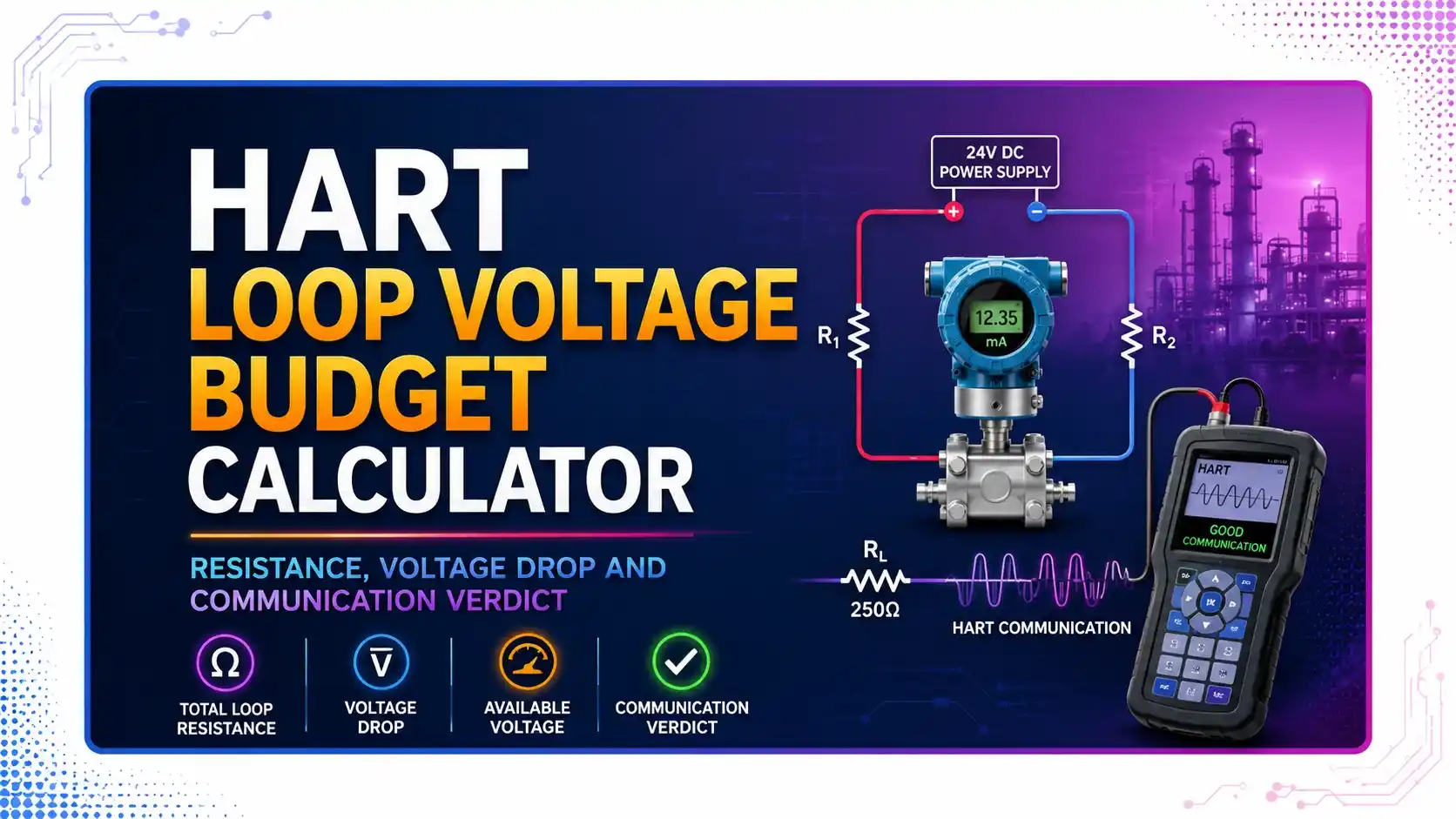 HART Loop Voltage Budget Calculator: Resistance, Voltage Drop and ...