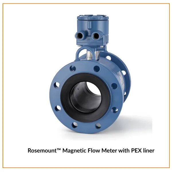 PEX liners for magnetic flowmeters
