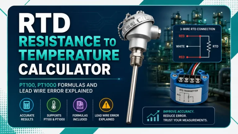 RTD resistance to temperature