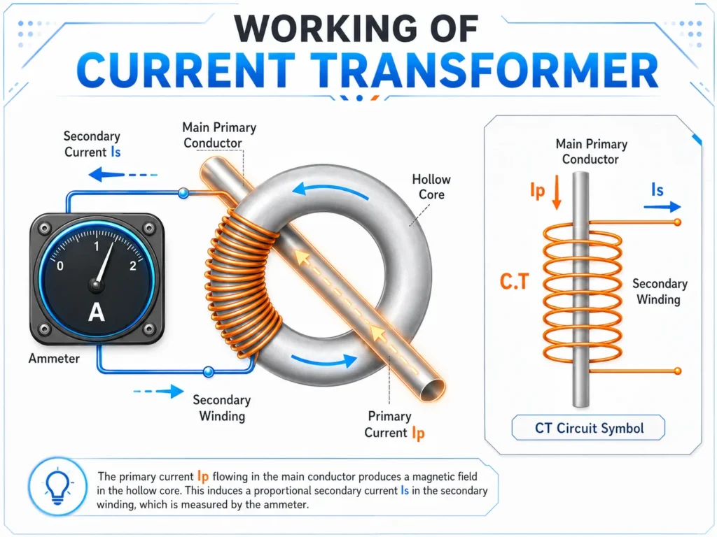 Working of Current Transformer