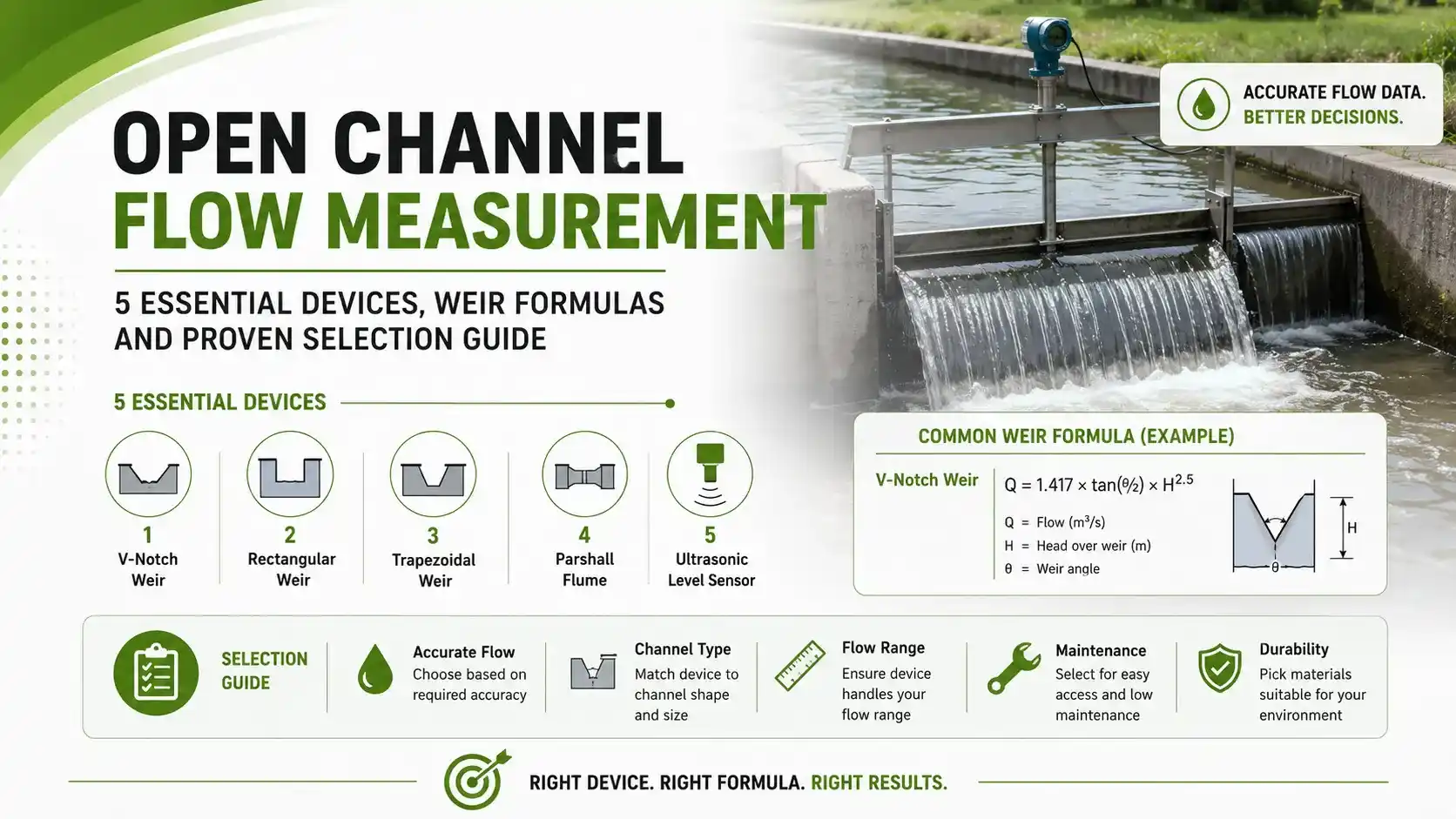 Open Channel Flow Measurement: 5 Essential Devices, Weir Formulas and ...