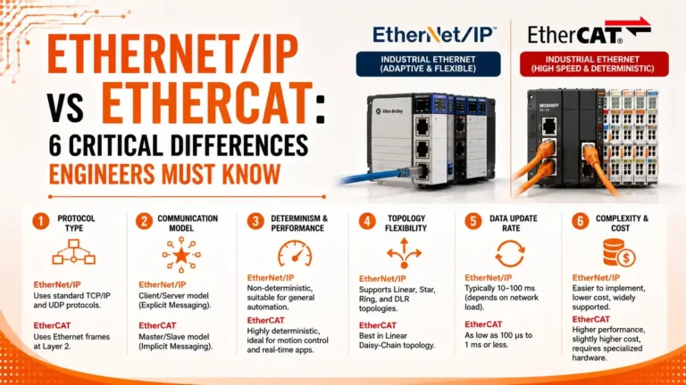 EtherNet/IP vs EtherCAT