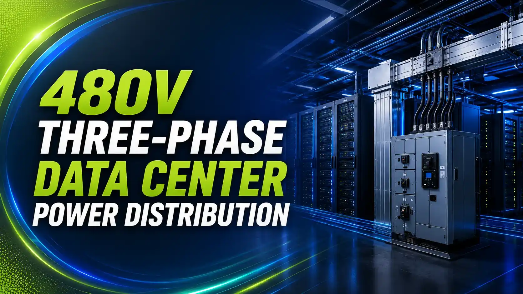 480V three phase data center power distribution