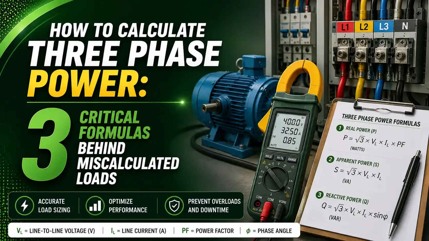 Calculate Three Phase Power Calculate Three Phase Power
