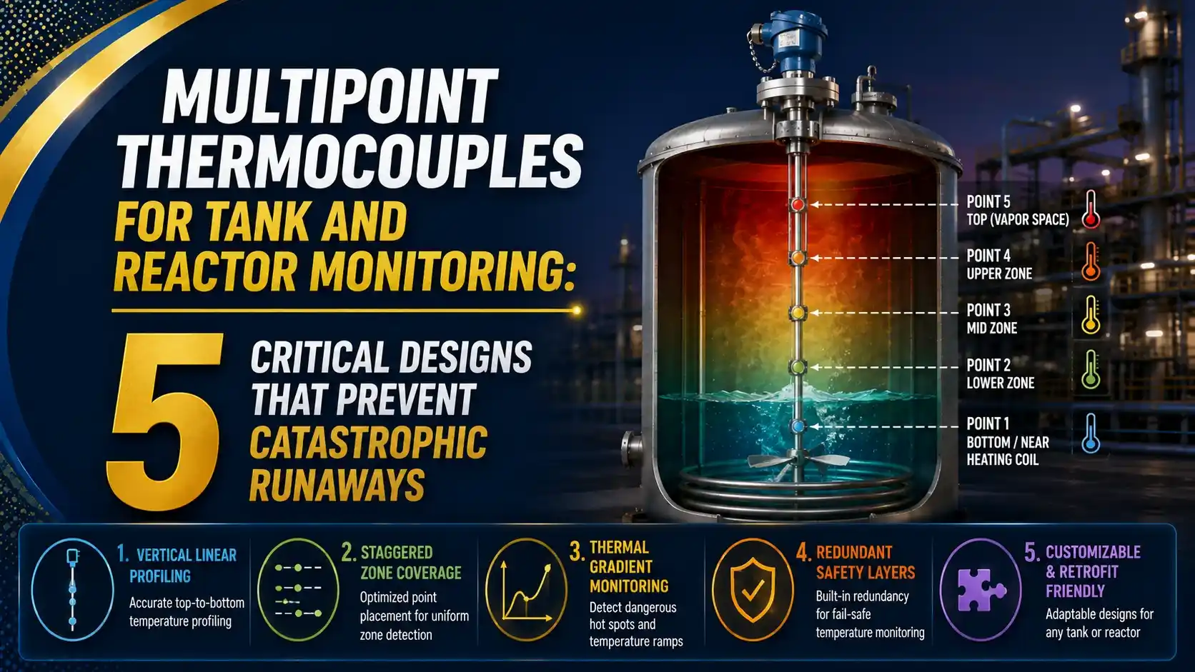 Multipoint thermocouples