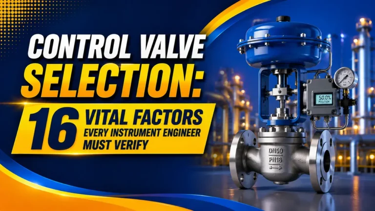 control valve selection