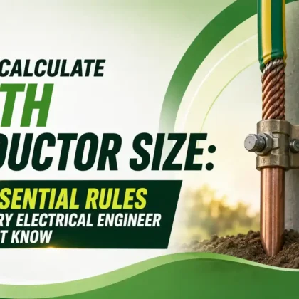 earth conductor size