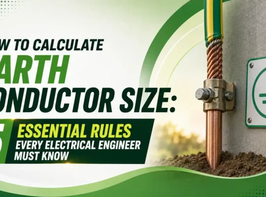 earth conductor size