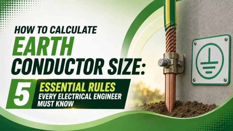earth conductor size