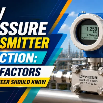 low pressure transmitter selection