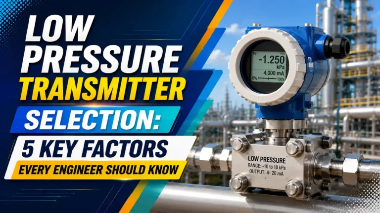 low pressure transmitter selection