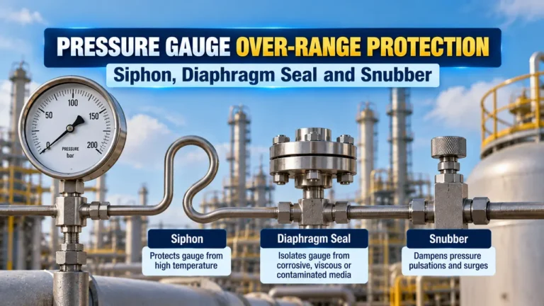 pressure gauge over range protection