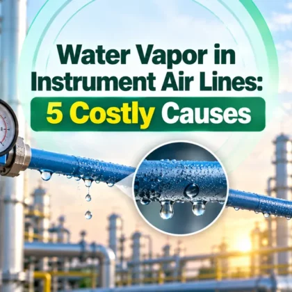 water vapor in instrument air lines