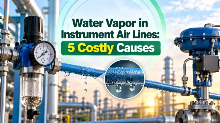 water vapor in instrument air lines