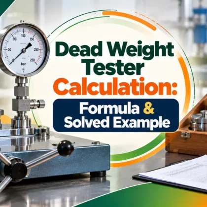 dead weight tester calculation
