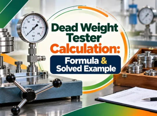 dead weight tester calculation