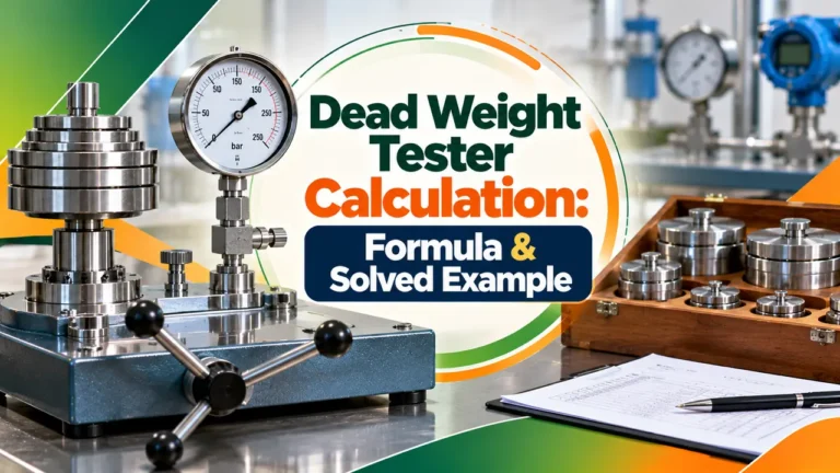 dead weight tester calculation